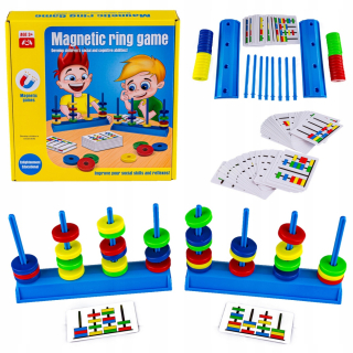 Rodinná vzdelávacia hra skladacie magnetické obruče magnety hry pre dvoch